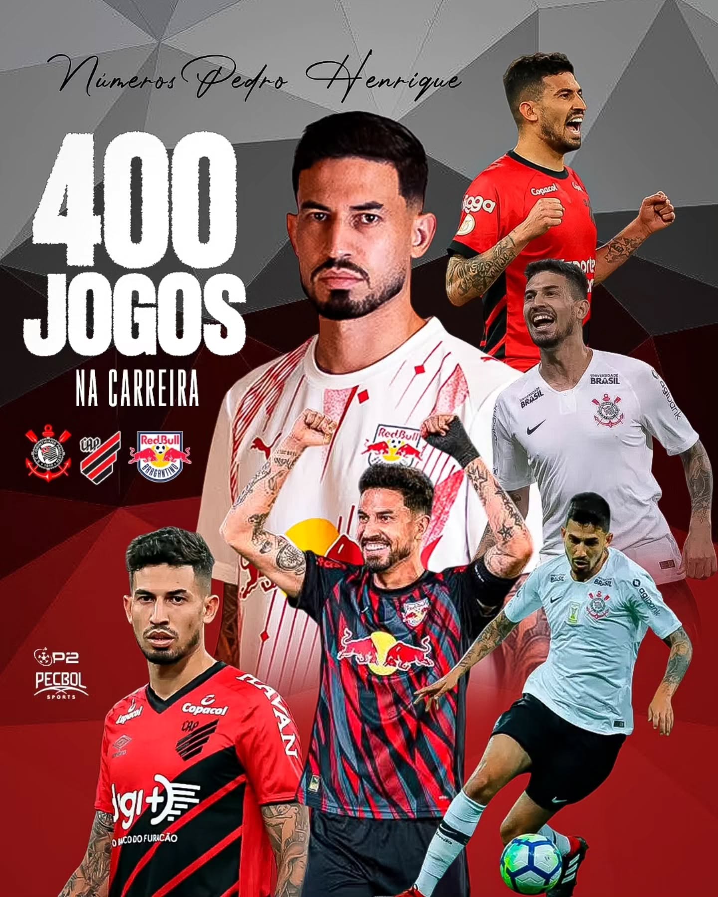 Mais uma conquista importante para nosso atleta @pedroh . Três clubes como profissional e 4️⃣0️⃣0️⃣ jogos na carreira, marca alcançada na última rodada do @brasileirao , diante do @fluminensefc . Vamos por mais Pedro! ✔️🔝📊 . . #pecbolsports